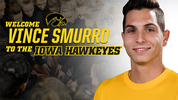 Vince Smurro joins the Iowa Women’s Gymnastic team