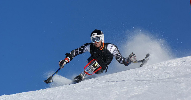 Paralympics Alpine National Team ski with Sprongo