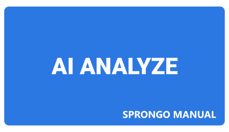 Sprongo Manual – AI Analyze