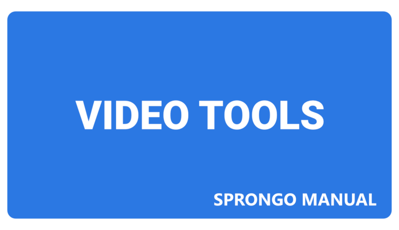 Sprongo Manual – Video Tools